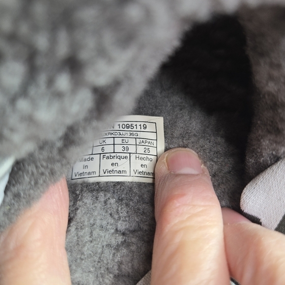 Ugg Fluff Yeah gray shearling ankle strap open toe slides - Picture 4 of 11